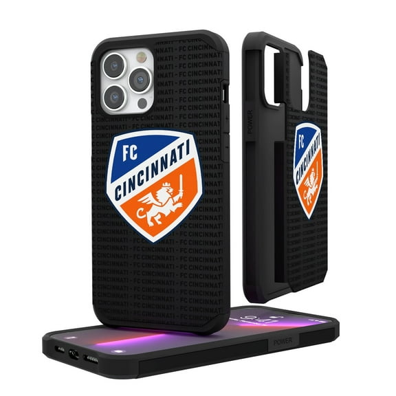 FC Cincinnati iPhone Text Backdrop Rugged Case