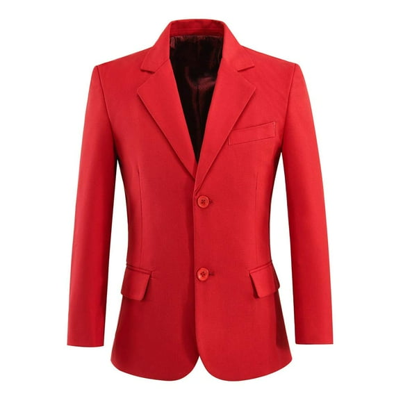 Boys Blazer Toddler Dress Up Suits Jacket Coat for Kids Red Size 2T