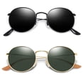 thumbnail image 1 of Lentes de Sol Joopin Redondos de Metal Polarizados UV400 para Mujer y Hombre, 1 of 6