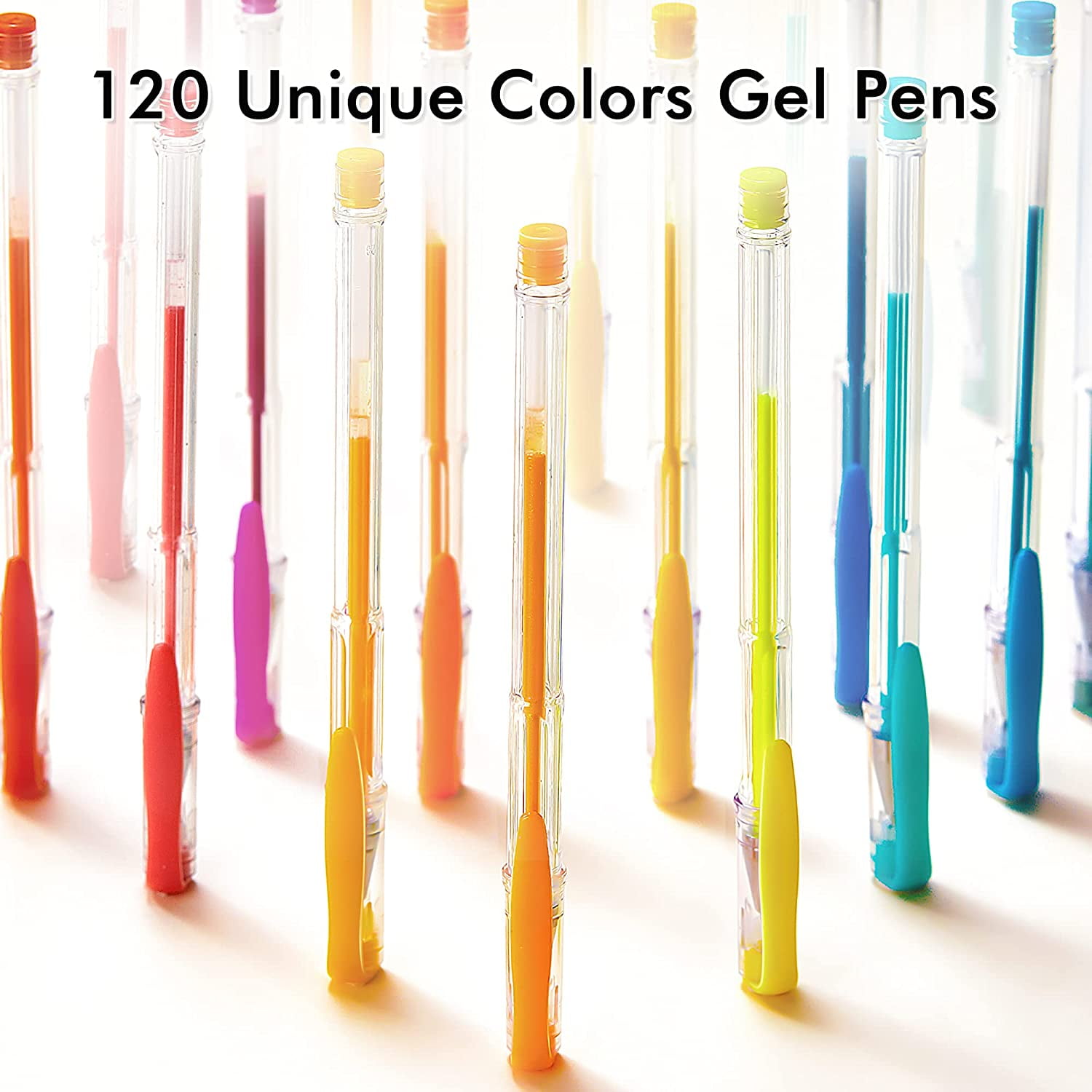 Gel Pens,Tanmit Gel Pens Set, 120 Colored Gel Pen plus 120 Refills for  Adults Coloring Books, Drawing, Art Projects (No Duplicates)