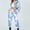 Blue, variant on AOOCHASLIY Women Suits Fall Fashion Women Tie Dyeing Printing Long Sleeve Zipper Midriff-baring Stand Collar Blouses Shirts Tie Dyeing Printing Elastic Waist Tie Pocket Pants