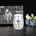thumbnail image 5 of White Pet Urn for Ashes, Memorial Jar for Cats and Dogs, Aluminum Alloy Cremation Urn with Secure Closure, Scratch-Resistant Base, 5 of 6