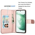 thumbnail image 4 of TakFox For Samsung Galaxy S22 /S22 Plus Wallet Case,[9 Card Slots] PU Leather ID Credit Holder Folio Flip [Detachable] Kickstand Magnetic Phone Cover,Rose Gold, 4 of 7