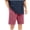 Red, variant on Jalioing Men's Cotton Shorts Loose Wide Leg Elastic Waist Plain Shorts Summer Casual Athletic Running Shorts