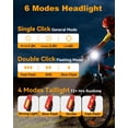 thumbnail image 4 of Luces para bicicleta Prasky Super Bright, recargables por USB, color negro, 4 of 8
