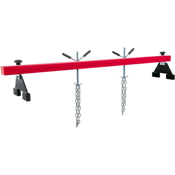 1100 Lbs Engine Support Bar - Transverse Hoist Lift for Auto Repair, 2-Point Dual Hook Holder Stabilizes Engines, Home Garage & Shop Tool (Car/Motorcycle)