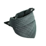 Organic Cotton Baby Bibs Triangle Burp Cloths Cartoon Saliva Towel Baby Feeding Bibs Soft Absorbent Baby Bib Dark green