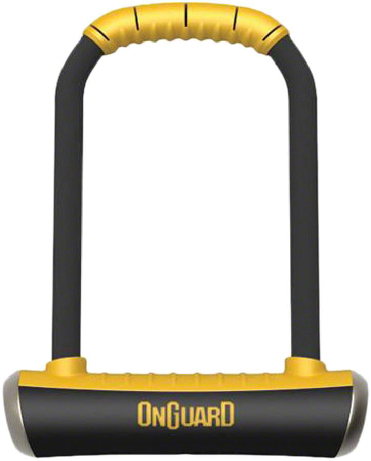 OnGuard PitBull U-Lock DT with Cable and Bracket 4.5 x 9 Black/Yellow