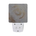 thumbnail image 2 of White and Golden Abstract Night Light LED Dusk to Dawn Auto Sensor Night Lamp Plug-in Nightlight for Bedroom Hallway Kitchen 2 PCs, 2 of 7
