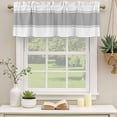 thumbnail image 3 of Gray Solid Color Texture Valances for Windows, Decorative Rod Pocket Window Valance Curtains, Simple Grey Stripes Short Curtain Drapes for Kitchen/Bathroom/Living Room, 2 Panels, 42" W x 12" L, 3 of 8