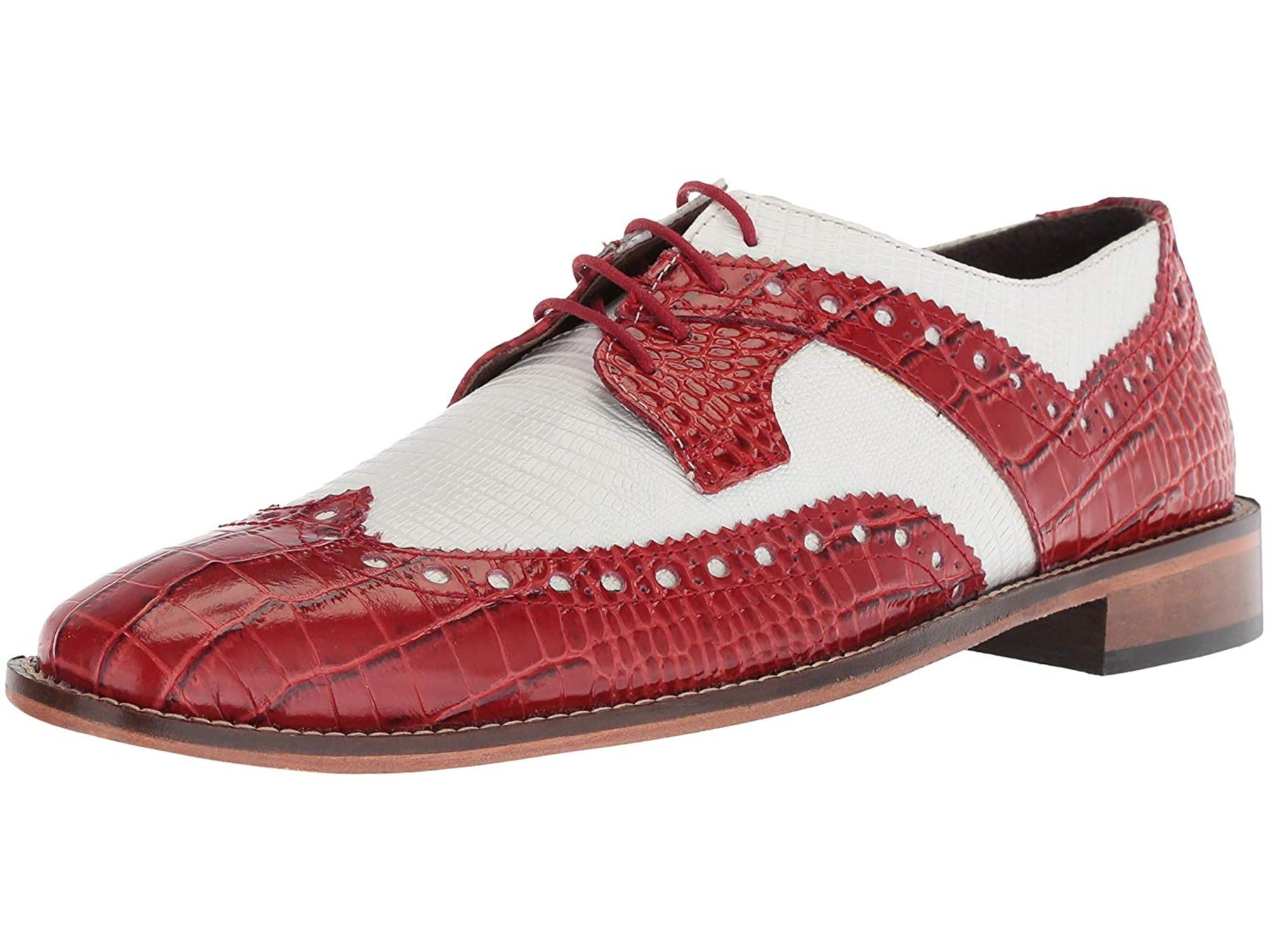 red and white stacy adams shoes