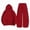 T041-Red, variant on Zuwimk Toddler Boy And Girls Clothes Long Sleeve Solid Color Hoodie Sweatshirt & Pant 2PCS Fall Outfits(T041-Red)
