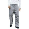 thumbnail image 4 of Mifsaly Wide Leg Sweatpants Men Drawstring Elastic Waist Pants Winter Workout Running Sweatpant Soild Color Athletic Joggers with Pockets Thick Warm Breathable Tracksuit Gray XL, 4 of 4