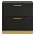 thumbnail image 3 of Caraway 2-drawer Nightstand Black, 3 of 12