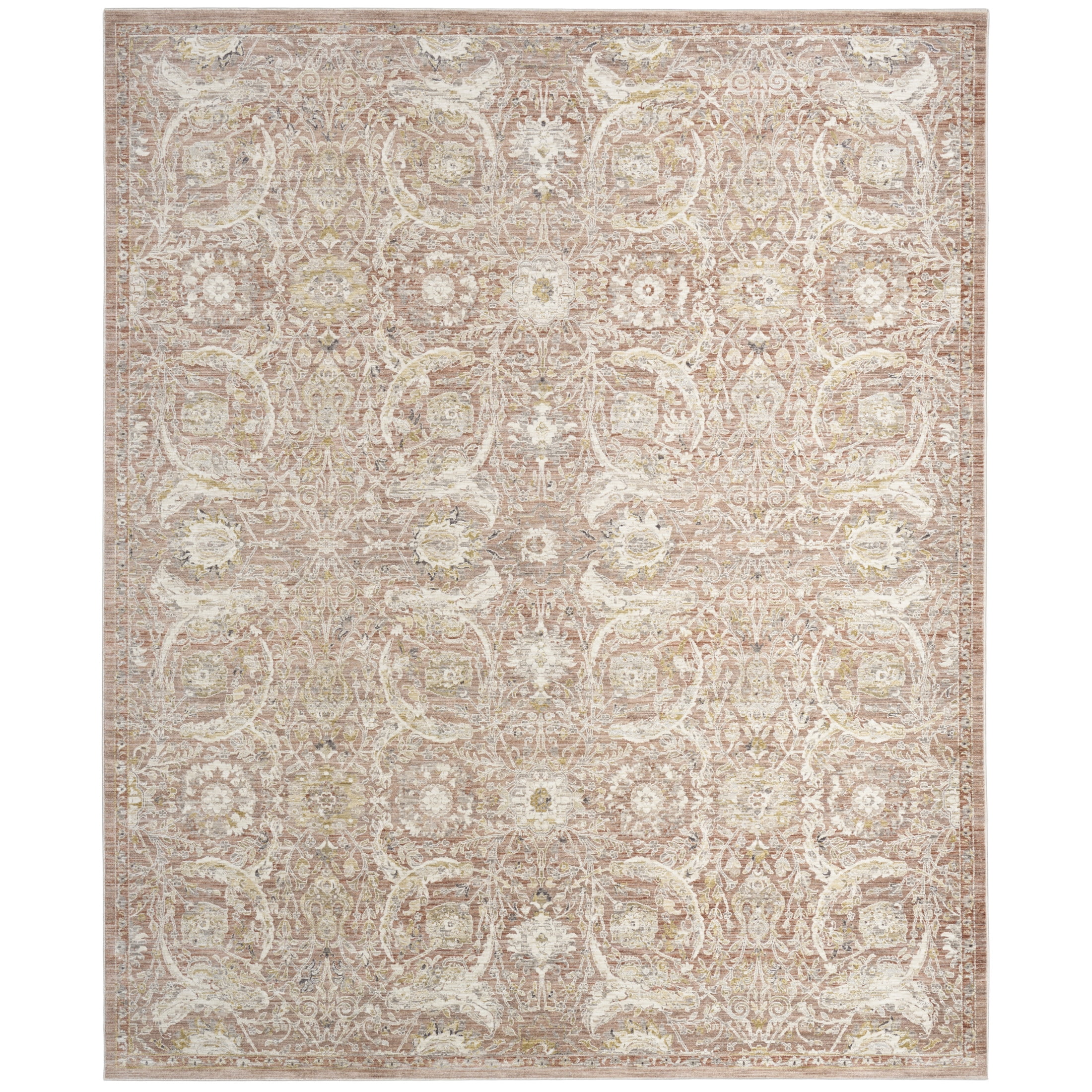 Nourison Heirloom Blend 3'11" x 5'10" Brick Vintage Indoor Rug