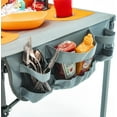 thumbnail image 4 of Creative Outdoor Portable Folding Table with Built-In Outdoor Cooler and 4 Cup Holders, Orange Gray, 4 of 5