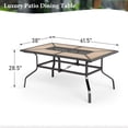 thumbnail image 6 of Summit Living 8-Piece Outdoor Patio Set with 13ft Red Patio Umbrella,Rectangle Table and Wicker Chairs for 6, 6 of 14