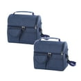 thumbnail image 1 of Oleegame 2PC Bathtub Drain Stopper Great Quality Multi Color Custom Size Handle 420D Polyester Nylon Double Compartment Cooler Bag For Lunch Blue, 1 of 4