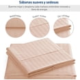 thumbnail image 3 of Juego de Sabanas Matrimoniales Bluelander, Diseño de Rayas, Beige, 3 of 5