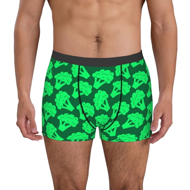 Fotbe Green Broccoli Calzoncillos Tipo Boxer con Bolsa de Soporte Total para Hombre, X-Temp Fresco, Transpirable y de Secado Rápido-XX-Large