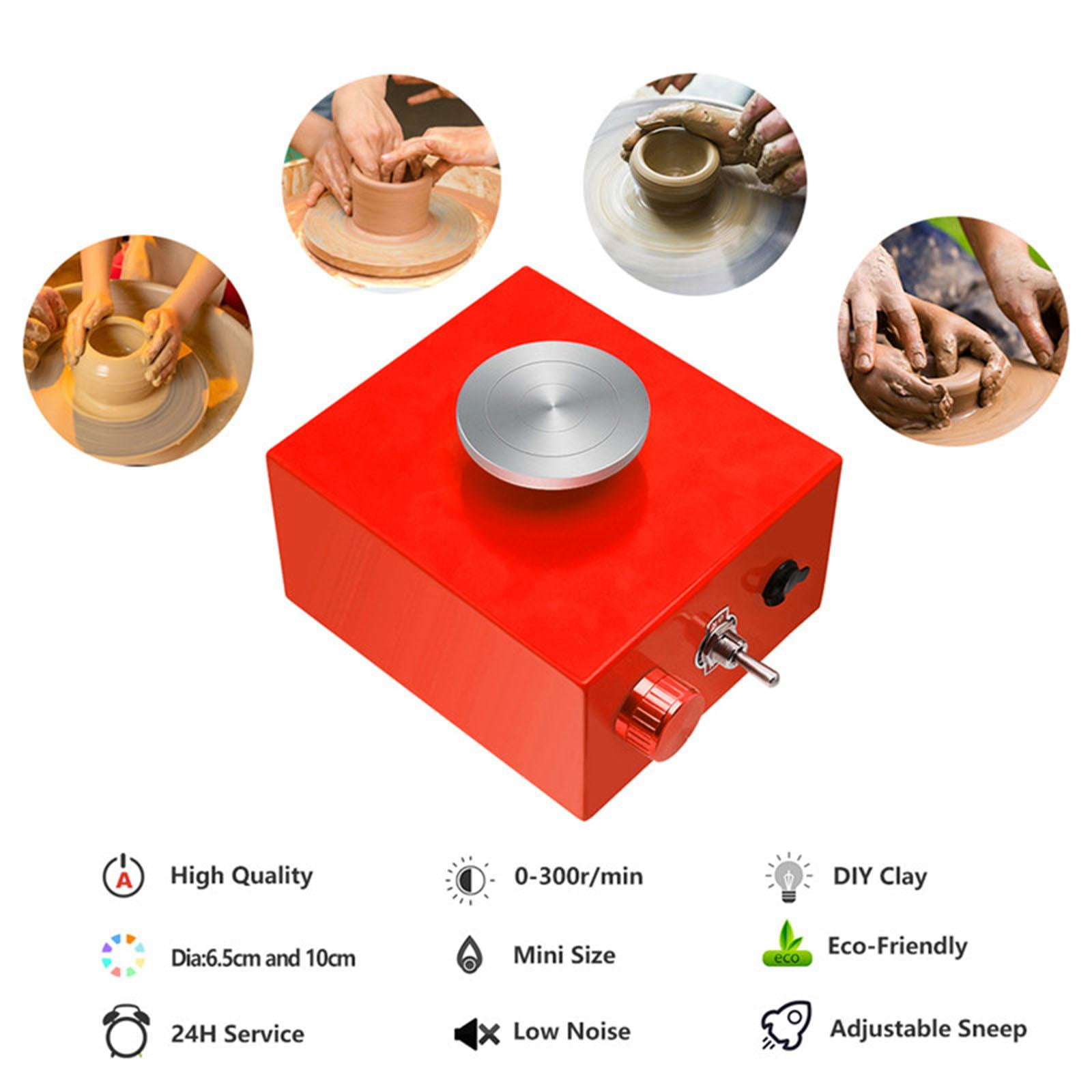 FVDPWYE DIY Electric Pottery Wheel Ceramic Machine Work Clay Art Craft Shaping Too Red