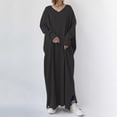 thumbnail image 2 of Ketyyh-chn99 Blouses pour Femmes Mode Chic Grande Taille Décontractée Robe de Plage Robe de Plage Automne Décontractée Ample Mini-Robe Noir,m, 2 of 5