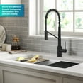 thumbnail image 4 of KRAUS Oletto Touchless Sensor Commercial Pull-Down Single Handle Kitchen Faucet with QuickDock Top Mount Assembly in Matte Black, 4 of 16
