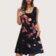 thumbnail image 1 of Camisón sin mangas con bolsillos y estampado para mujer, camisón de cuello redondo, vestido de poliéster para mujer, 1 of 9