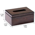 thumbnail image 3 of Wood Rectangular Tissue Box Holder with Magnetic Lid, Decorative Bathroom Countertop Facial Tissues Dispenser, 3 of 7