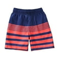 thumbnail image 3 of Gyexs Boys Swim Trunks Size 2-3 4th of July Independence Day Star Graphic Flag Print Swim Shorts Summer Outerwear Swimming Wear Hawaiian Beach Shorts Red, 3 of 6