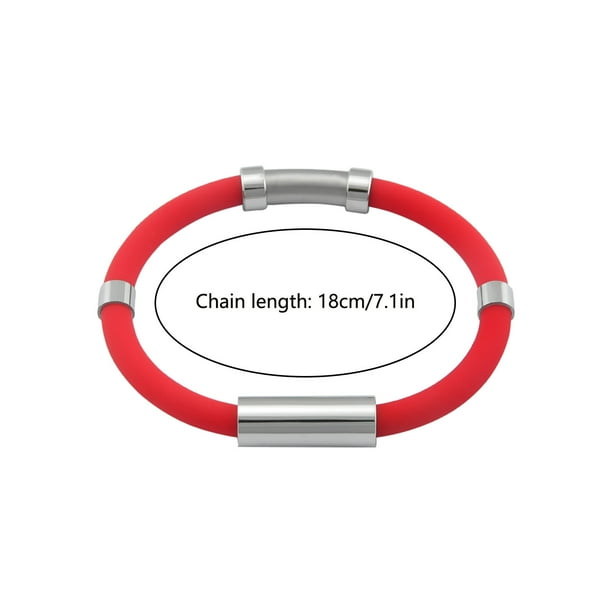 Pulsera antiestática Ion negativo Gel de sílice Metal Balance Energy Pulsera deportiva Wmkox8yii jkg4120