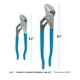 thumbnail image 2 of CHANNELLOCK Tongue & Groove Pliers Set, Includes 6.5 and 9.5-inch Pliers, Made in USA, 2-tool set (GS-1), 2 of 13