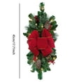 thumbnail image 3 of Cordless Prelit Stairway Swag Trim, Light Up Christmas Swag Wreaths For Front Door Wall Window Hanging, Indoor Outdoor Home Xmas Decor Ornaments 1 Pack, 3 of 6