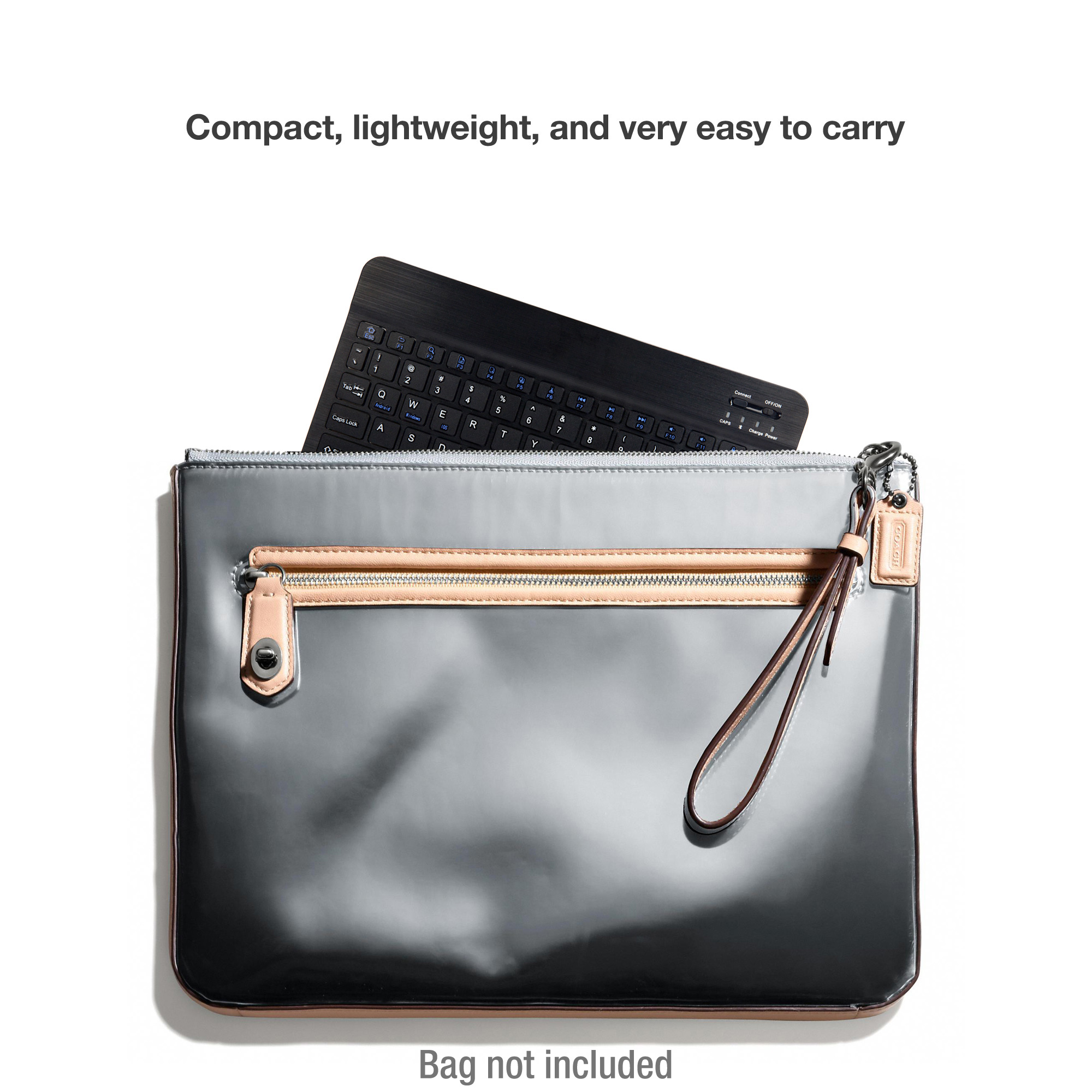 Barnes & Noble Nook Tablet 10.1" Keyboard, BoxWave [SlimKeys Bluetooth Keyboard] Portable Keyboard with Integrated Commands for Barnes & Noble Nook Tablet 10.1" - Jet Black