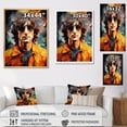 thumbnail image 4 of Designart "Pop Art Portrait Of Lennon In Yellow" Woman Pop Art Canvas Wall Art, 4 of 7