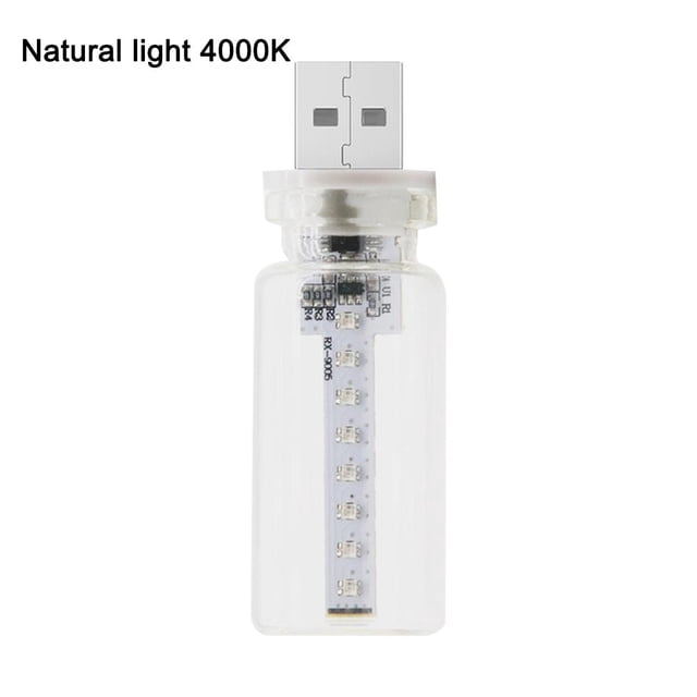 2Pcs USB Car Interior Lights,Touch Control Car USB Night Light,Retro Glass Bottle Plug-in USB Automotive Atmosphere Lights Romantic Decor for Car, Bedroom