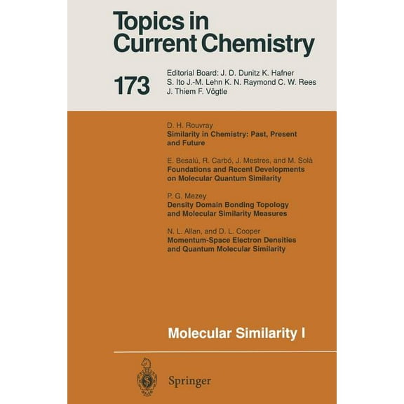 Topics in Current Chemistry Molecular Similarity I, Book 173, (Paperback)