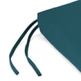 thumbnail image 6 of Jordan Manufacturing Sunbrella 17" x 19" Dupione Deep Sea Teal Stripe Rectangular Outdoor Chair Pad Seat Cushion with Ties (2 Pack), 6 of 11