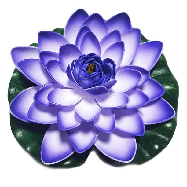 Reemplazo decorativo de loto Artificial Bearachild EVA para exteriores Estanque Paisajismo Color Azul