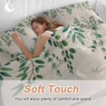 thumbnail image 4 of Queen 4 Piece Bedding Set Farm Green Eucalyptus Leaves Soft Breathable Duvet Cover and Pillowcase,Retro Linen Duvet Cover Set Washable Bed Sheets for Bedroom Dormitory Guest Room, 4 of 9