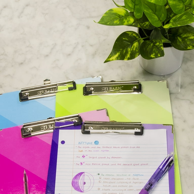 2-Pack Neon Green Transparent Clipboards - 9x12 Acrylic Clipboard For Office, School, Kids | Lightweight & Stackable