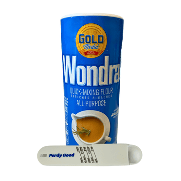 Wondra Quick Mixing All Purpose Flour 13.5 oz & 1 Adjustable Measuring Spoon