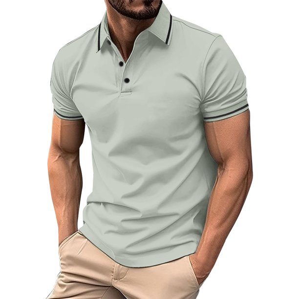 Men's Summer Leisure Culture Breathable Short Sleeved Shirt Top S