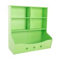 thumbnail image 3 of Durable PVC Book Shelf with 4 Vertical Compartments and Spacious Top Platform for Organizing Kids' Books, Magazines, and Toys, 3 of 6