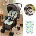 thumbnail image 2 of Cartoon Stroller Liner Pad Universal High Chair Cushion Breathable Carriage Seat Insert Soft Support Mat for Daily Walk Outdoor Camping and Road Trip Travel, 2 of 6