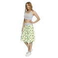 thumbnail image 3 of Women's Shamrock Irish Folk Luck A-line Printed Skirt Casual Wear, S, Apple Green and Yellow, by Ambesonne, 3 of 6
