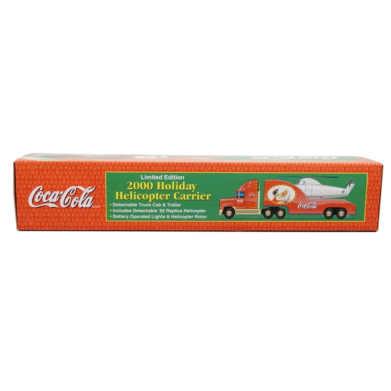 Coca-Cola 2000 Holiday Helicopter Carrier - Coke Truck & Trailer