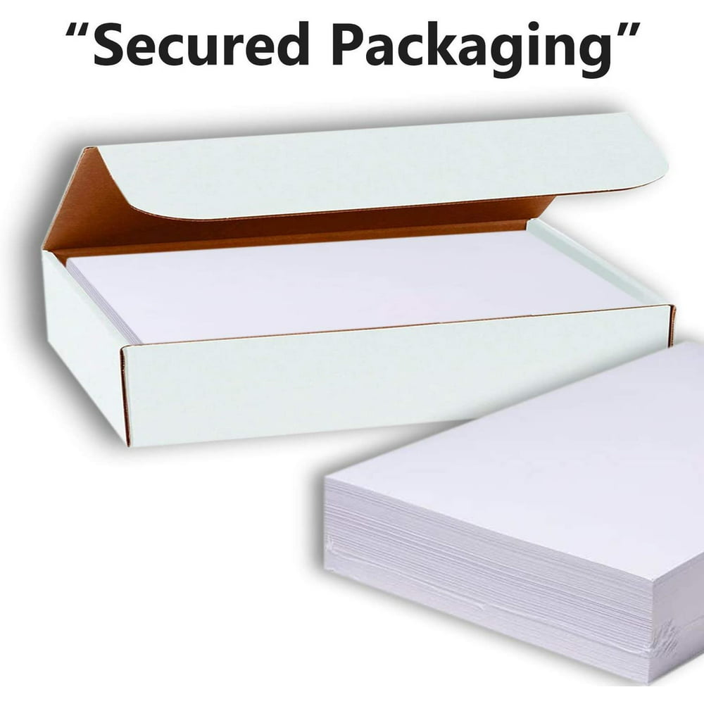 Hamilco White Cardstock Thick Paper 8 1/2 x 11" Blank Heavy Weight 100 lb Cover Card Stock 100