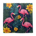 thumbnail image 2 of Yayeee Shower Curtain with Hooks 72"x72" Waterproof Fabric Bathroom Hanging Decor, Yellow Floral Flamingo, 2 of 5