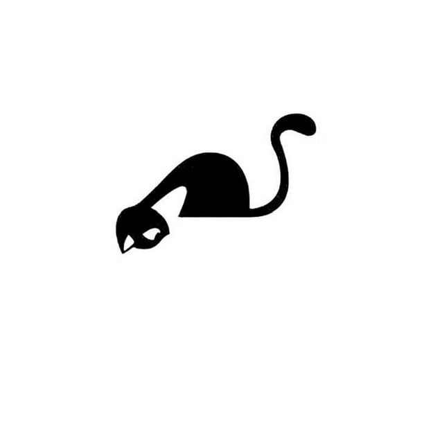 Bewildely Lindo gato interruptor de luz pegatinas dibujos animados Animal PVC calcomanías hogar dormitorio niños habitación arte pared Decoración del hogar negro